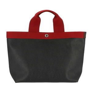 Herve Chapelier Luxe Boat-Shaped Tote Bag Bicolor Red Black